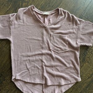 Altar'd State Textured Mauve Tee Size XS